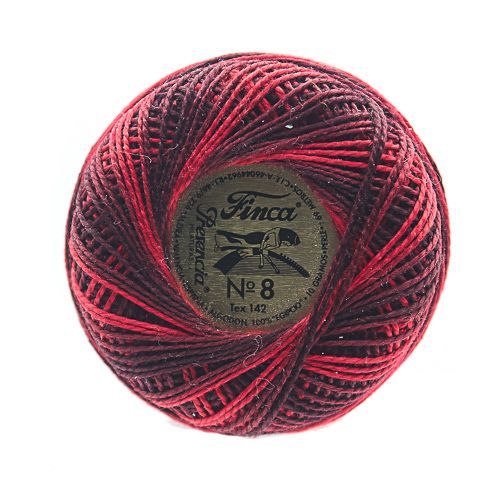 Presencia Perle Cotton Size 8 - 9275 Red & Black