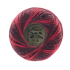 Presencia Perle Cotton Size 8 - 9275 Red & Black