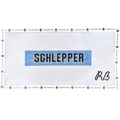 Rachel Barri Schlepper Key Fob Needlepoint Canvas - Blue