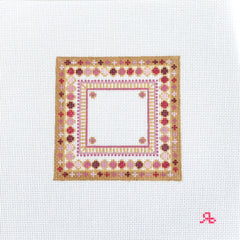 Rachel Barri Square China Pattern Needlepoint Canvas - Pinks