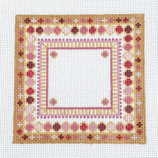 Rachel Barri Square China Pattern Needlepoint Canvas - Pinks