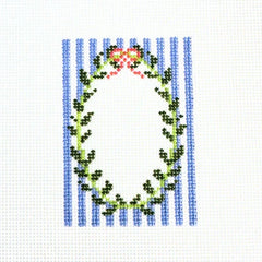 Rachel Barri Striped Wreath Needlepoint Canvas