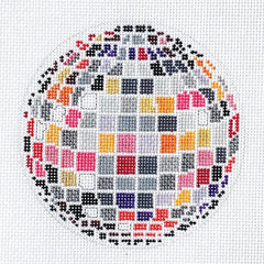 Rachel Barri Disco Ball Needlepoint Canvas - Warm Tones