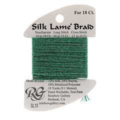 Rainbow Gallery Silk Lame Braid 18 - 010 Green