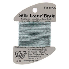 Rainbow Gallery Silk Lame Braid 18 - 018 Surf Blue