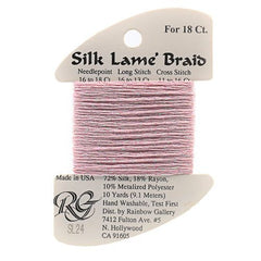Rainbow Gallery Silk Lame Braid 18 - 024 Baby Pink
