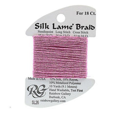 Rainbow Gallery Silk Lame Braid 18 - 026 Raspberry