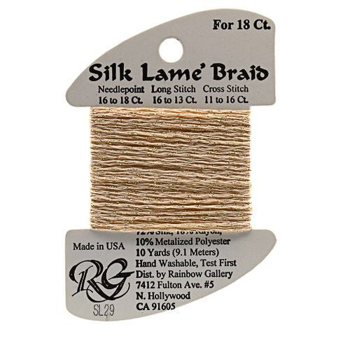 Rainbow Gallery Silk Lame Braid 18 - 029 Chiffon