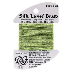 Rainbow Gallery Silk Lame Braid 18 - 036 Chartreuse