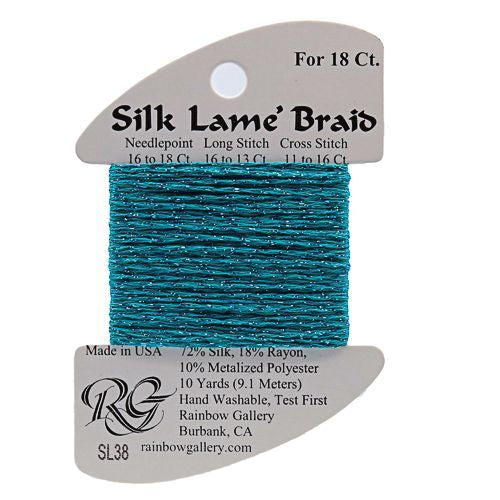 Rainbow Gallery Silk Lame Braid 18 - 038 Caribbean
