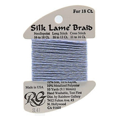 Rainbow Gallery Silk Lame Braid 18 - 047 Lavender Blue