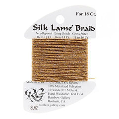 Rainbow Gallery Silk Lame Braid 18 - 062 Dark Sand Gold