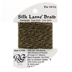 Rainbow Gallery Silk Lame Braid 18 - 066 Antique Gold