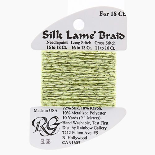 Rainbow Gallery Silk Lame Braid 18 - 068 Pale Avocado