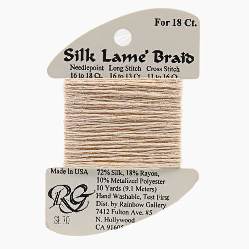 Rainbow Gallery Silk Lame Braid 18 - 070 Light Peach
