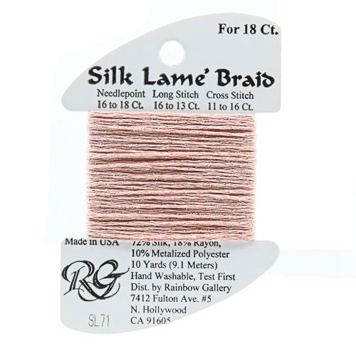 Rainbow Gallery Silk Lame Braid 18 - 071 Peach