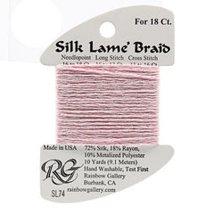 Rainbow Gallery Silk Lame Braid 18 - 074 Pale Pink