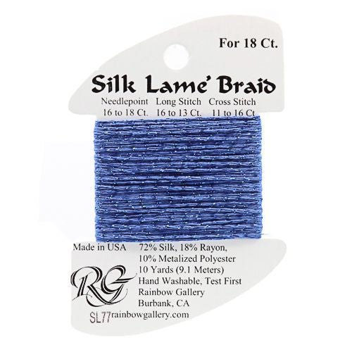 Rainbow Gallery Silk Lame Braid 18 - 077 Royal Blue