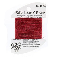 Rainbow Gallery Silk Lame Braid 18 - 079 Dark Cherry