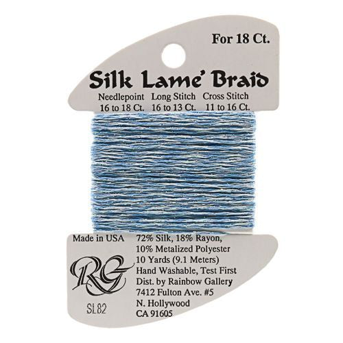 Rainbow Gallery Silk Lame Braid 18 - 082 Light China Blue