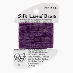 Rainbow Gallery Silk Lame Braid 18 - 117 Dark Violet
