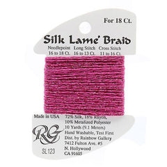 Rainbow Gallery Silk Lame Braid 18 - 123 Dark Hot Pink