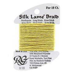Rainbow Gallery Silk Lame Braid 18 - 126 Canary Yellow