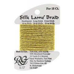 Rainbow Gallery Silk Lame Braid 18 - 127 Golden Yarrow