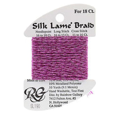 Rainbow Gallery Silk Lame Braid 18 - 190 Purple Orchid