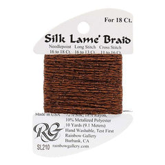 Rainbow Gallery Silk Lame Braid 18 - 210 Cappuccino