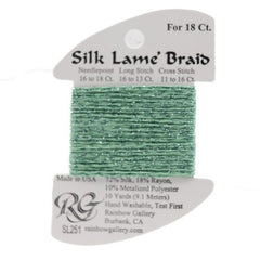 Rainbow Gallery Silk Lame Braid 18 - 251 Peppermint Patty