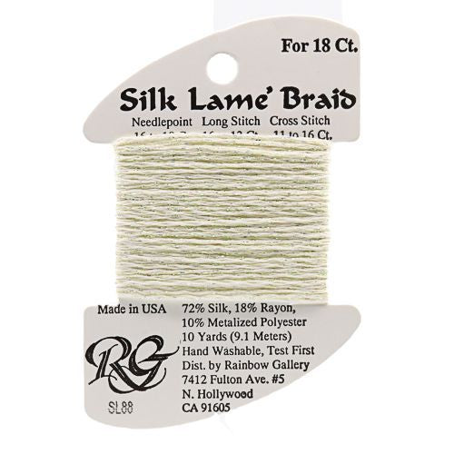 Rainbow Gallery Silk Lame Braid 18 - 088 Lemon Lite