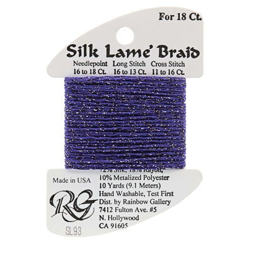 Rainbow Gallery Silk Lame Braid 18 - 093 Dark Periwinkle