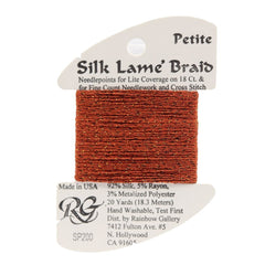 Rainbow Gallery Silk Lame Braid Petite - 200 Burnt Brick
