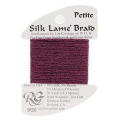 Rainbow Gallery Silk Lame Braid Petite - 203 Magenta Purple