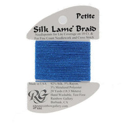 Rainbow Gallery Silk Lame Braid Petite - 222 Brilliant Blue