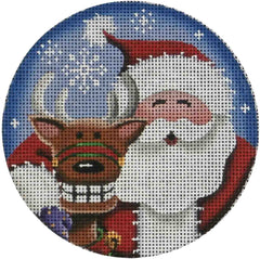 Rebecca Wood Designs Selfie Santa Needlepoint Canvas