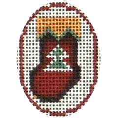 Rebecca Wood Designs Mini Advent Tree Stocking Needlepoint Canvas