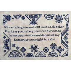 Rebel Stitcher Designs Disagree Cross Stitch Pattern