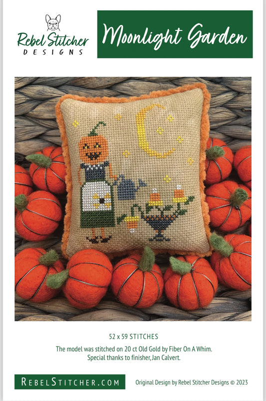 Rebel Stitcher Designs Moonlit Garden Cross Stitch Pattern
