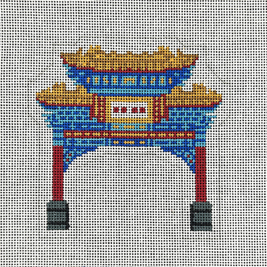 Rittenhouse Needlepoint Philadelphia Chinatown Friendship Arch Needlepoint Canvas