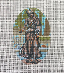Rittenhouse Needlepoint Philadelphia Duck Girl Statue Needlepoint Canvas