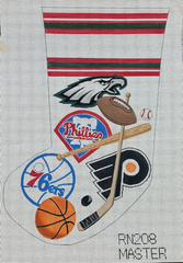 Rittenhouse Needlepoint Designs Philly Sports Stocking Needlepoint Canvas