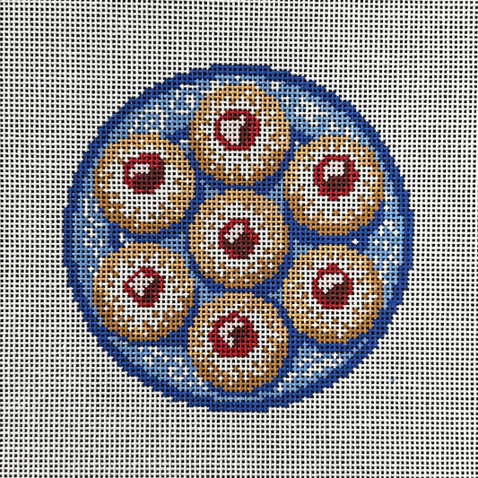Rittenhouse Needlepoint Sufganiyot Jelly Donuts Needlepoint Canvas