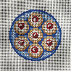 Rittenhouse Needlepoint Sufganiyot Jelly Donuts Needlepoint Canvas