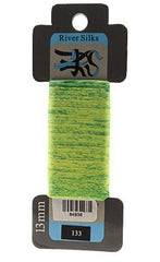 River Silks Ribbon 13mm - 133 Overdyed Lime Punch