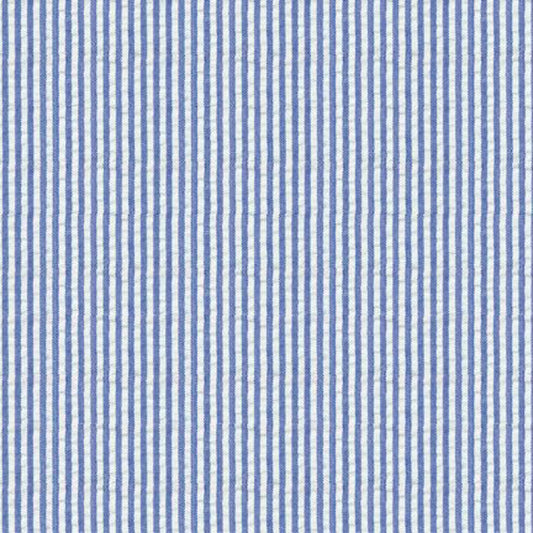 Robert Kaufman Seersucker Stripe Fabric in Royal Blue
