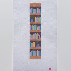Saturnalia Stitching Bookish Bookmark Key Fob Needlepoint Canvas