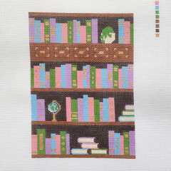 Saturnalia Stitching Bookish E-Reader Case Needlepoint Canvas