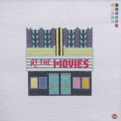 Saturnalia Stitching Movie Palace Needlepoint Canvas